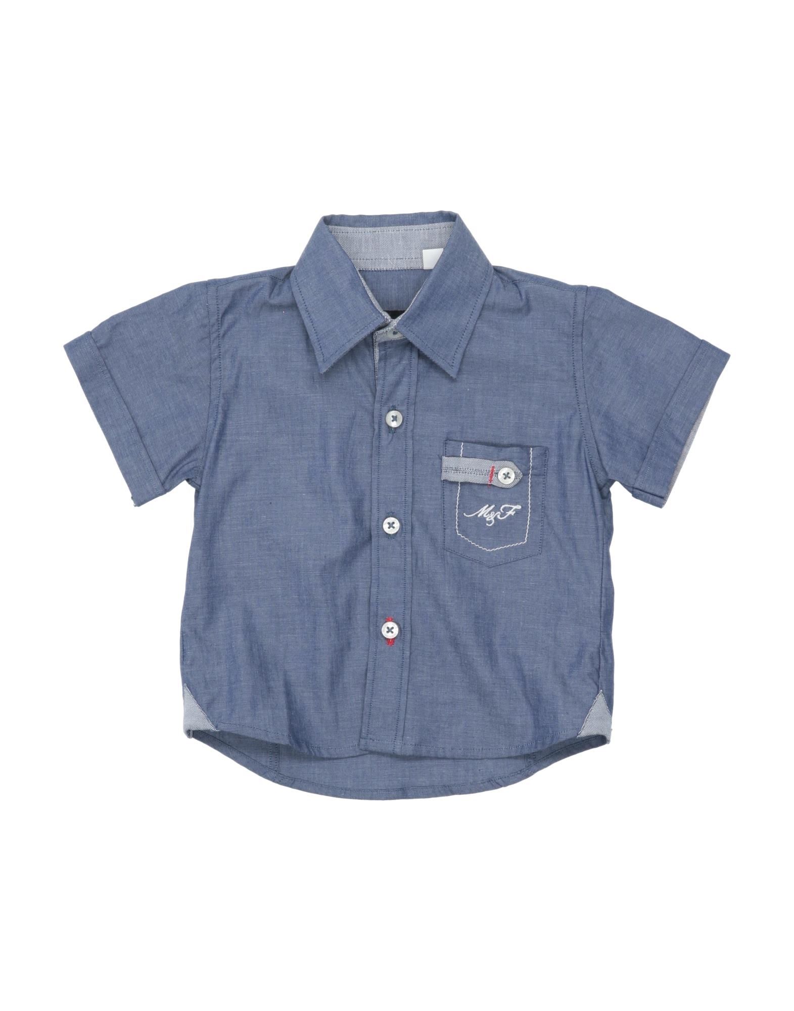 Manuell & Frank Kids' Shirts In Slate Blue