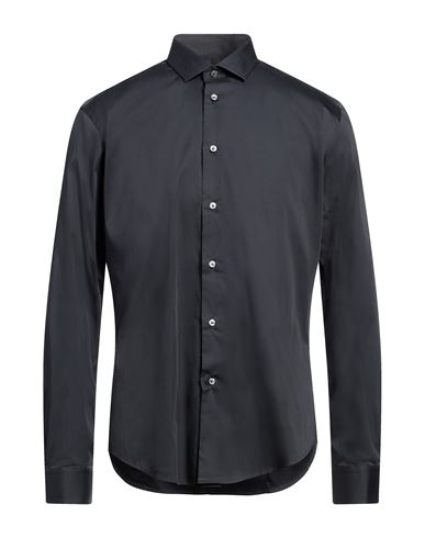 Shop Brian Dales Man Shirt Black Size 16 Cotton, Polyamide, Elastane