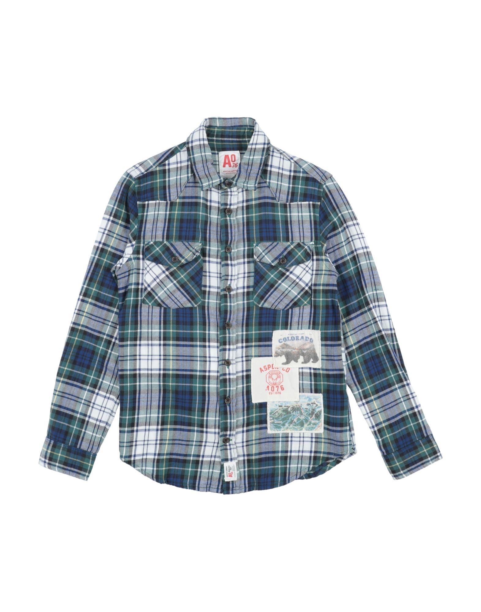 American Outfitters Kids' Shirts In Dark Green