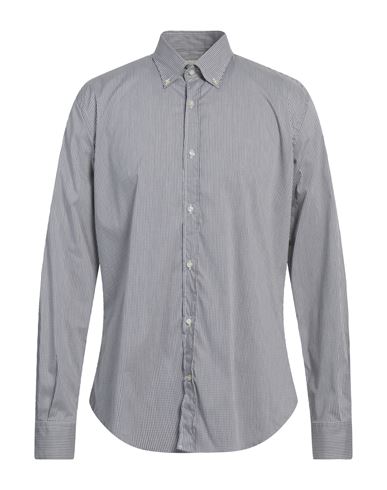 Brooksfield Man Shirt Grey Size 17 ½ Cotton, Polyamide, Elastane