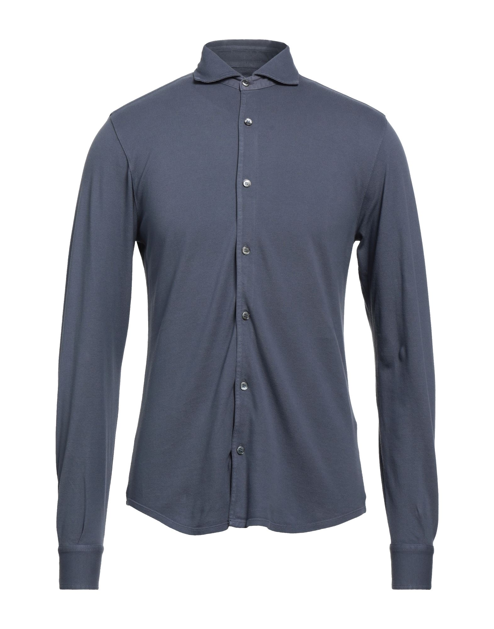 Fedeli Shirts In Slate Blue