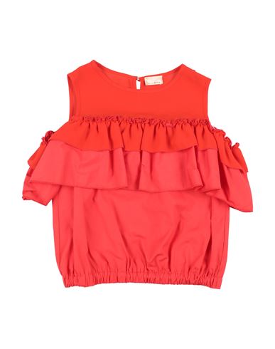Elisabetta Franchi Toddler Girl Top Tomato Red Size 6 Cotton, Elastane, Polyester In Red