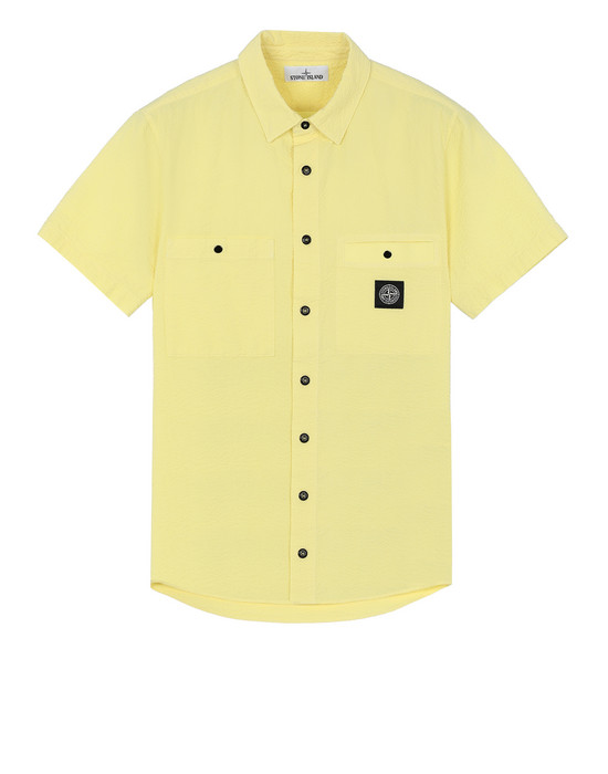 Kurzarmhemd Herr 12837 SEERSUCKER CO-TC Front STONE ISLAND