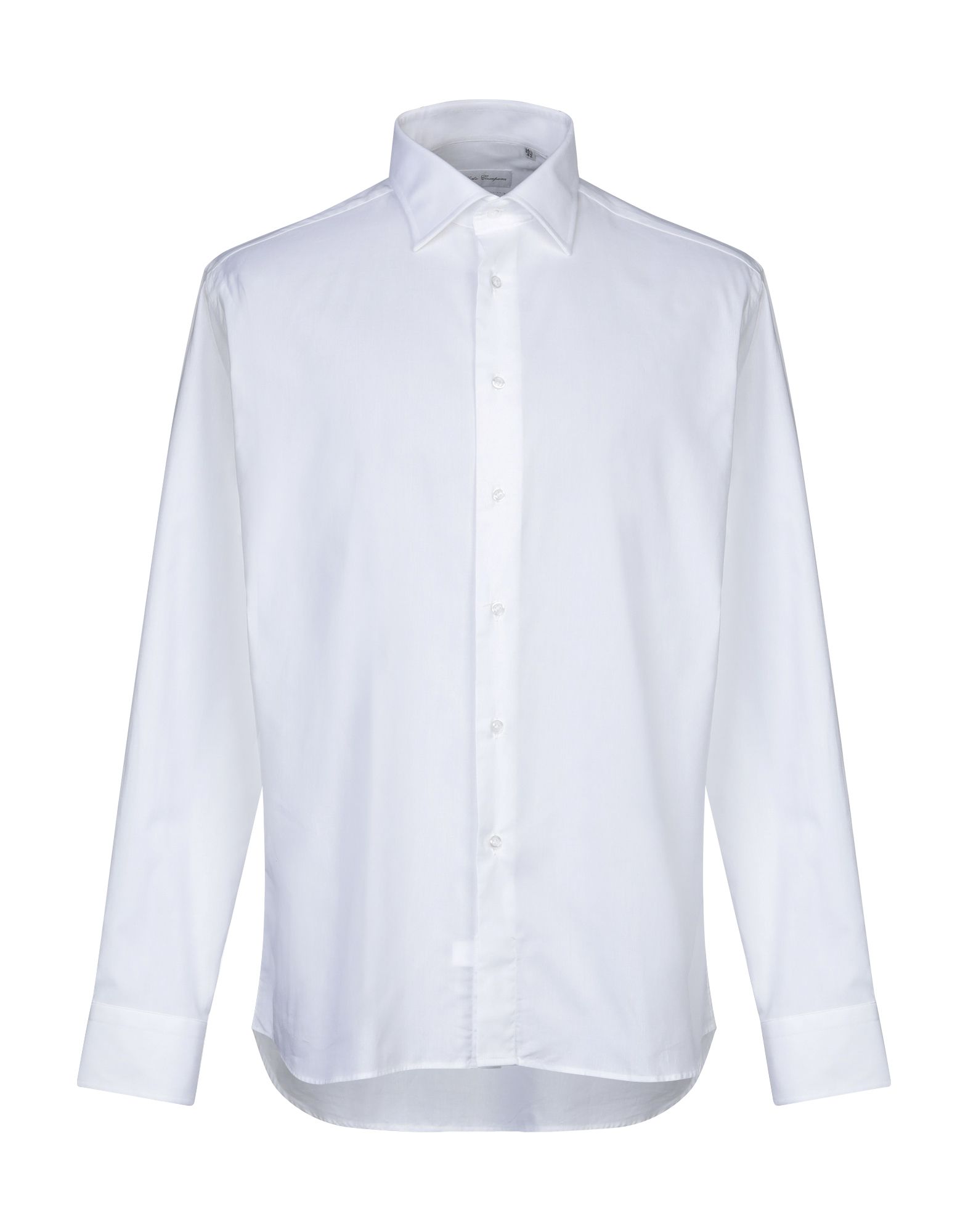 《セール開催中》CALLISTO CAMPORA メンズ シャツ ホワイト 42 コットン 100%