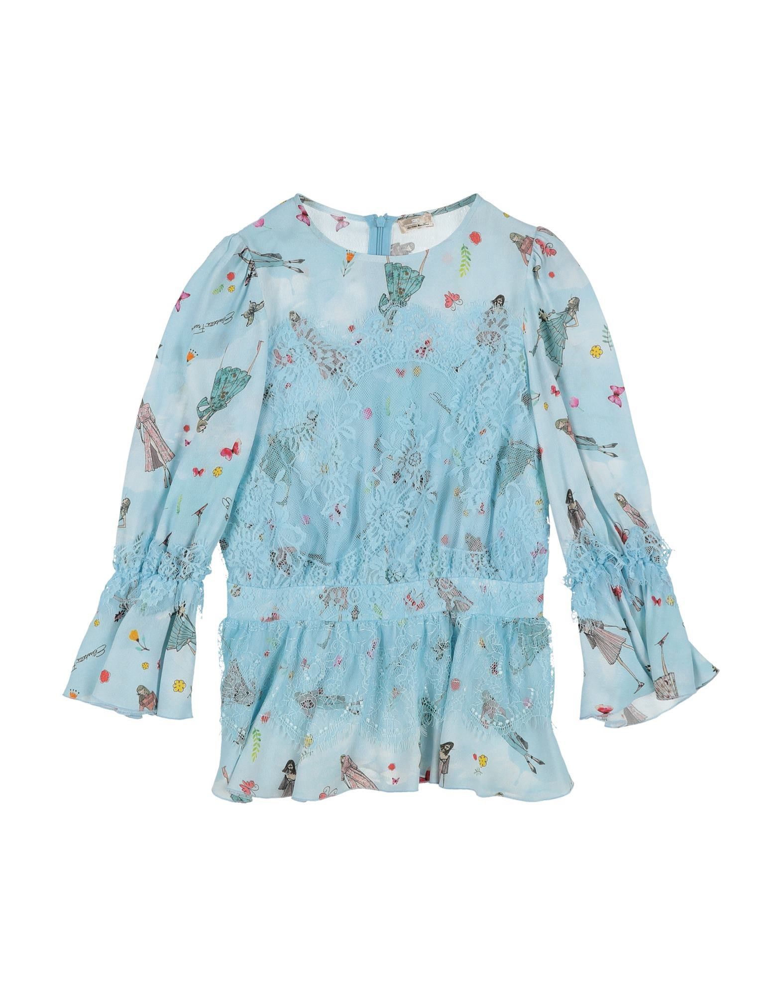 Elisabetta Franchi Toddler Girl Top Sky Blue Size 6 Viscose In Blue