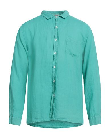 Crossley Man Shirt Turquoise Size L Flax In Blue