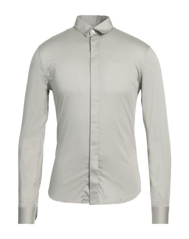 Armani Exchange Man Shirt Dove Grey Size Xs Cotton, Elastane