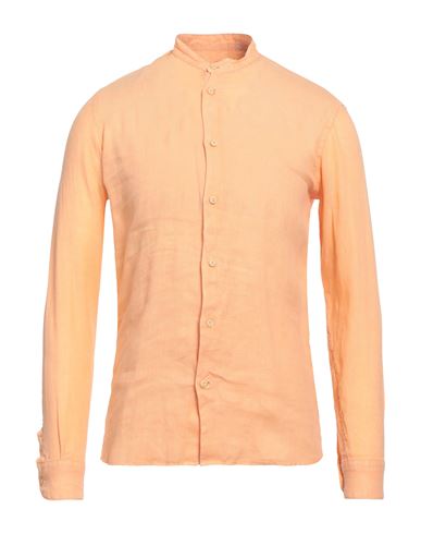 Drumohr Man Shirt Apricot Size S Flax In Orange