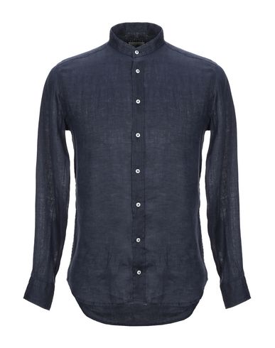 Bastoncino Man Shirt Midnight Blue Size 15 Linen