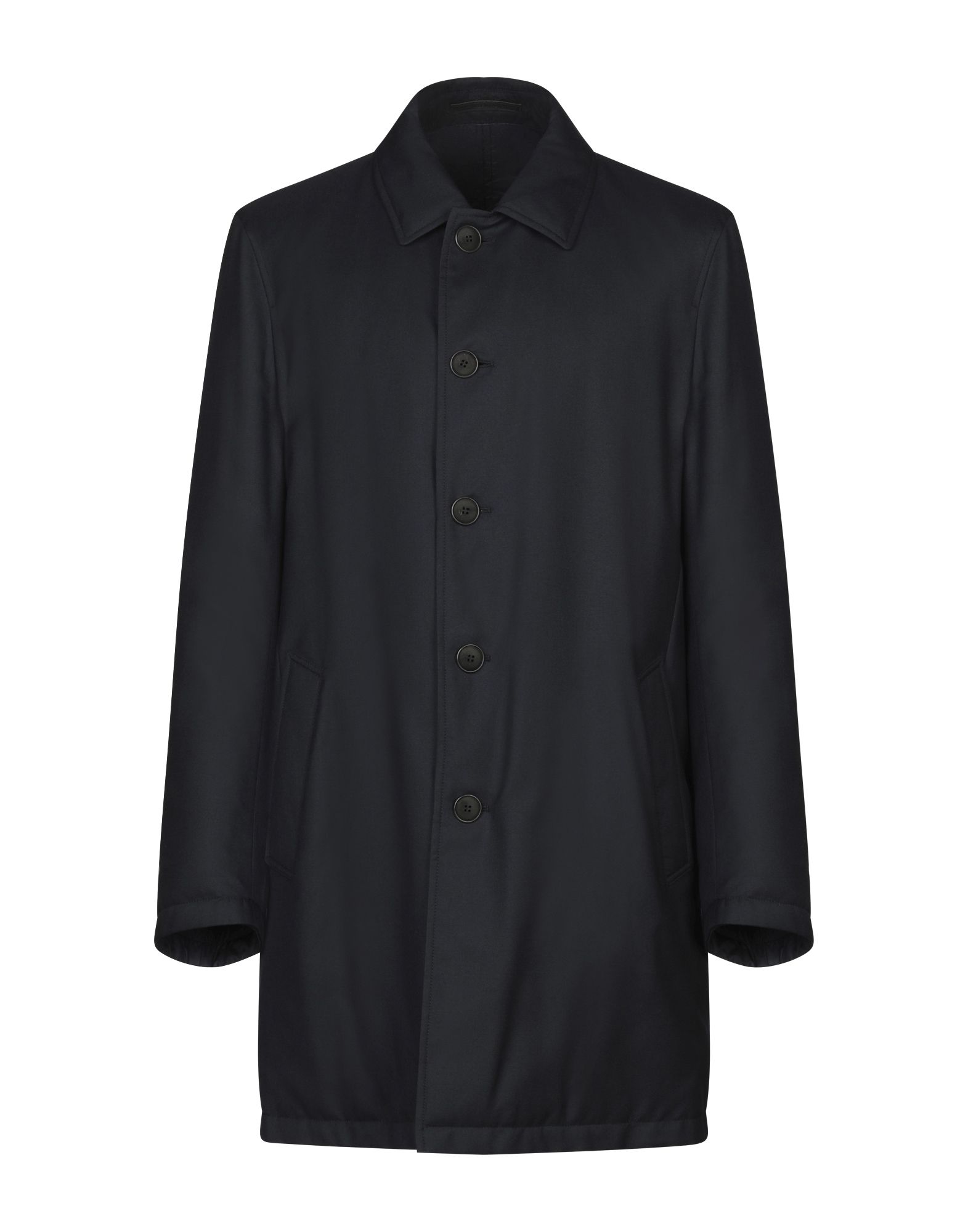 《セール開催中》GIORGIO ARMANI メンズ コート ミッドナイトブルー 46 カシミヤ 86% / シルク 14% / ナイロン
