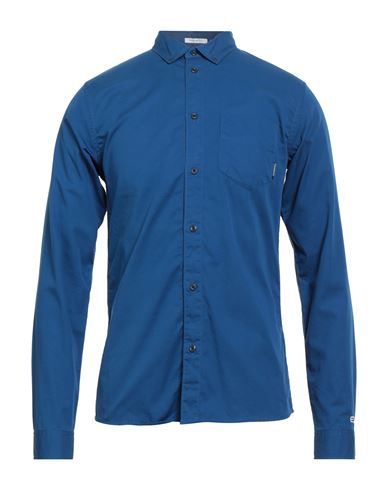 Tommy Jeans Man Shirt Blue Size Xs Cotton In Blue