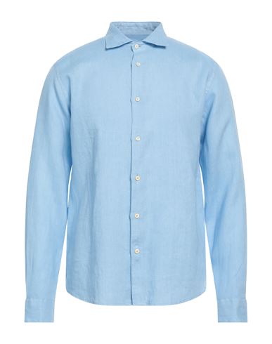 Drumohr Man Shirt Light Blue Size 3xl Linen