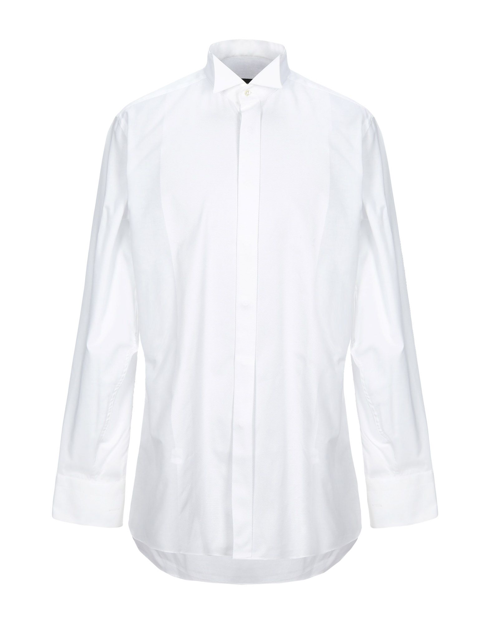 《セール開催中》UNGARO メンズ シャツ ホワイト 43 コットン 100%