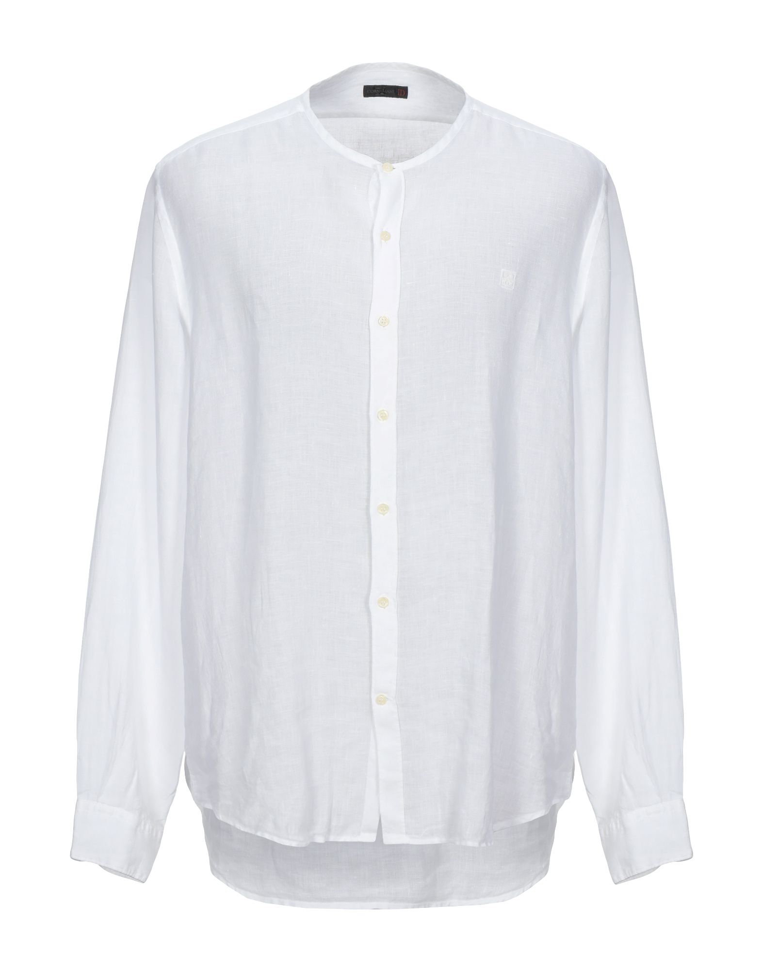 《セール開催中》CORNELIANI ID メンズ シャツ ホワイト 46 リネン 100%