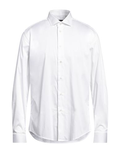Brian Dales Man Shirt White Size 17 ½ Cotton, Polyamide, Elastane
