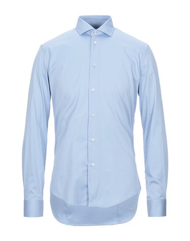 Shop Brian Dales Man Shirt Sky Blue Size 14 ½ Cotton, Polyamide, Elastane