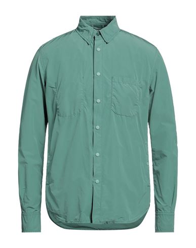 Aspesi Man Shirt Emerald Green Size L Polyester, Polyamide