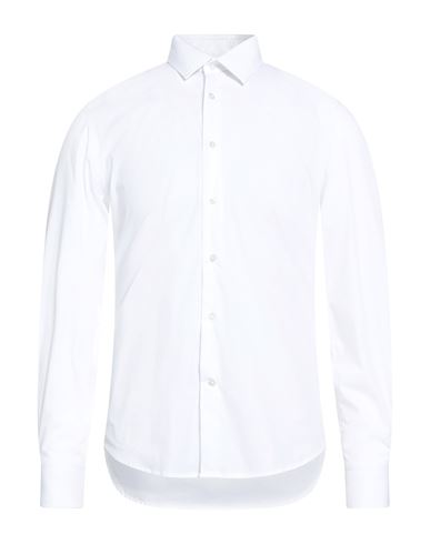 Lab. Pal Zileri Man Shirt White Size 15 Cotton, Nylon, Elastane