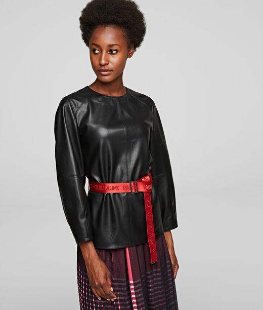 Image of Faux Leather Top