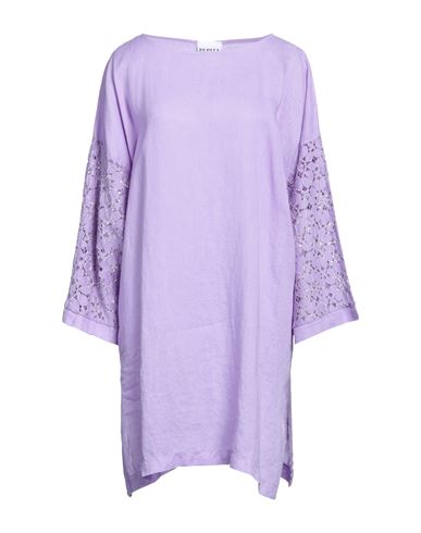 Woman Top Fuchsia Size 8 Linen, Rayon, Polyamide, Cotton