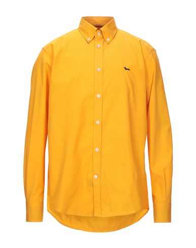 Harmont & Blaine Man Shirt Ocher Size S Cotton In Yellow