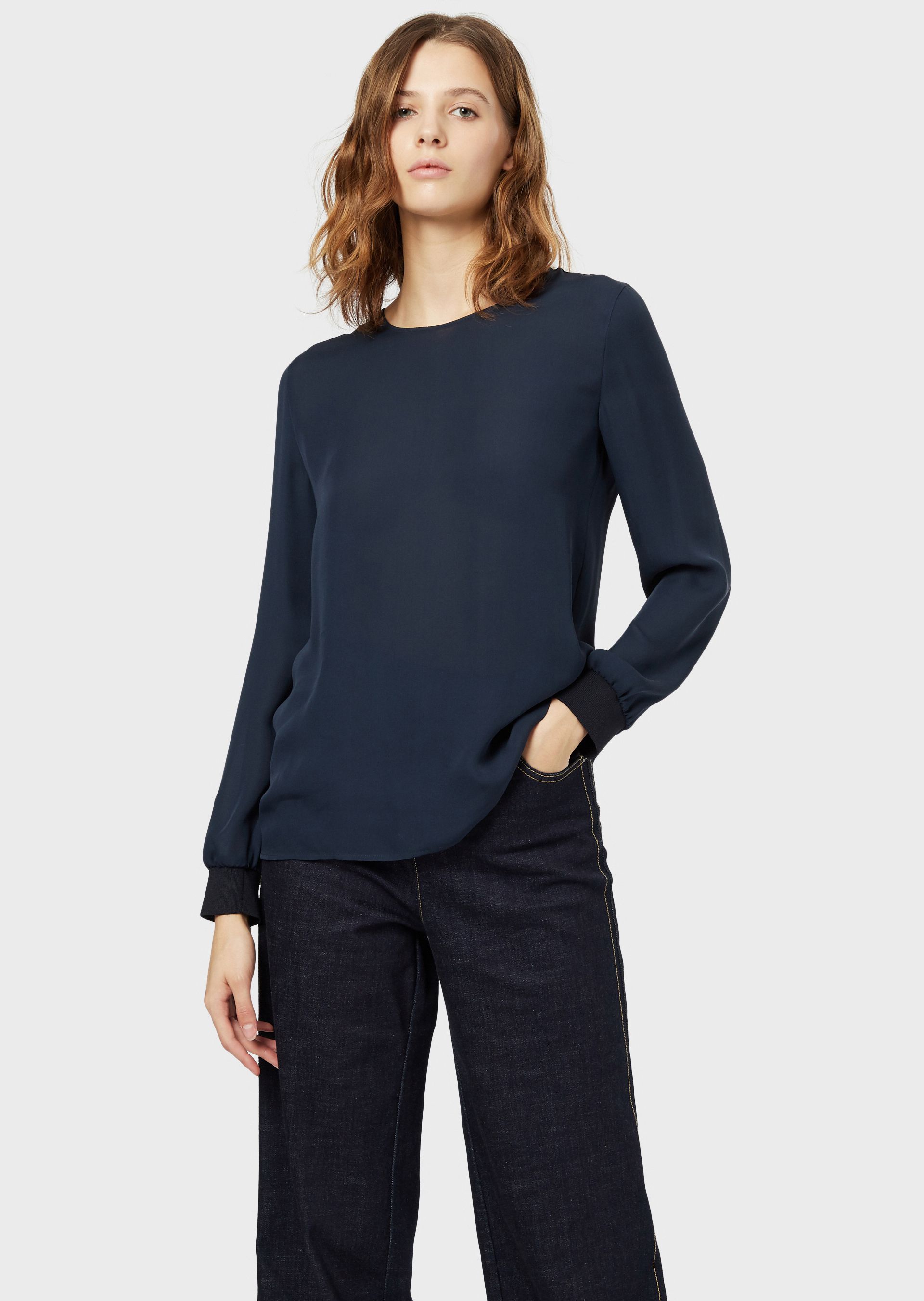 Emporio Armani Blouses - Item 38906573 In Navy Blue | ModeSens