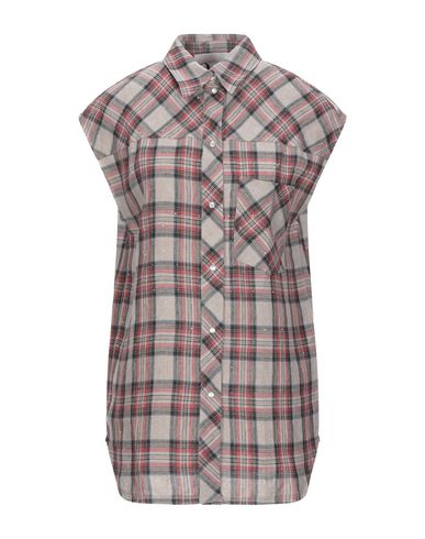 Woman Shirt Khaki Size S Linen