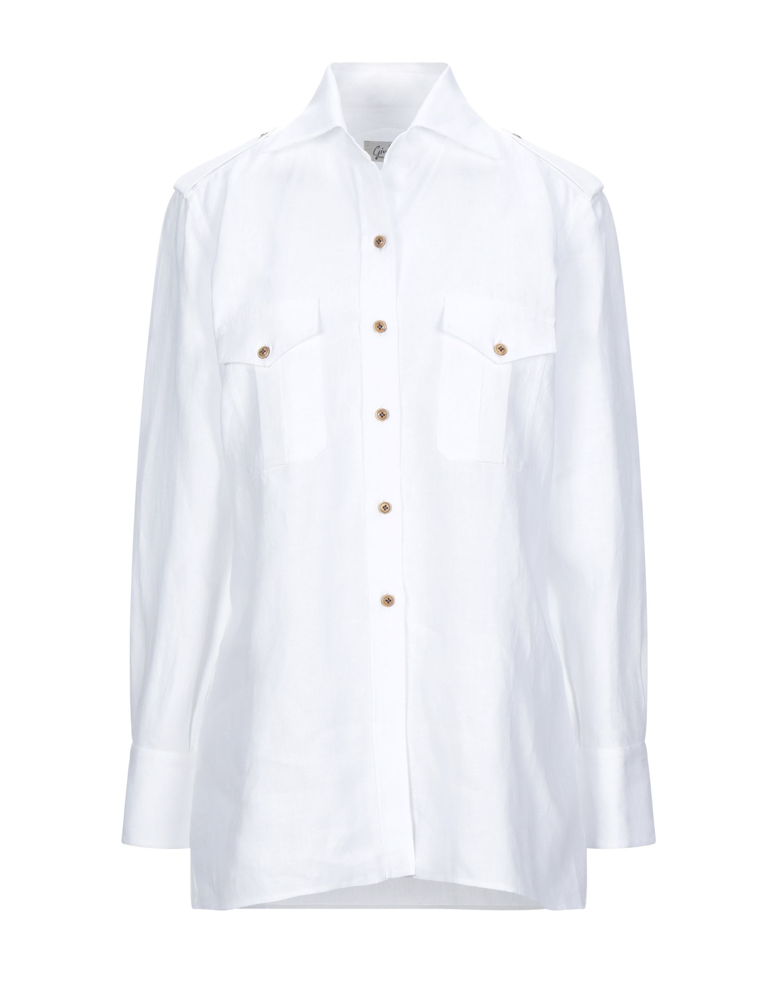 《セール開催中》GIULIVA HERITAGE COLLECTION レディース シャツ ホワイト 40 リネン 100%