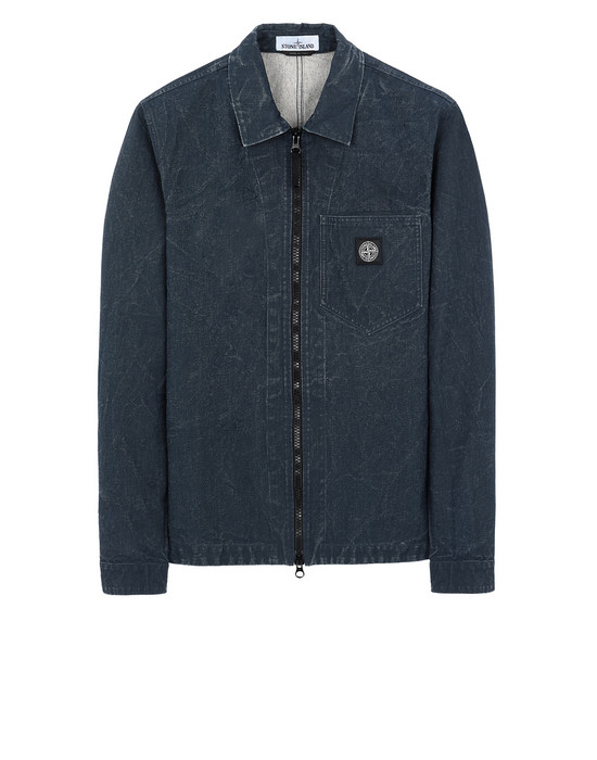 OVER SHIRT Man 106J1 PANAMA PLACCATO Front STONE ISLAND