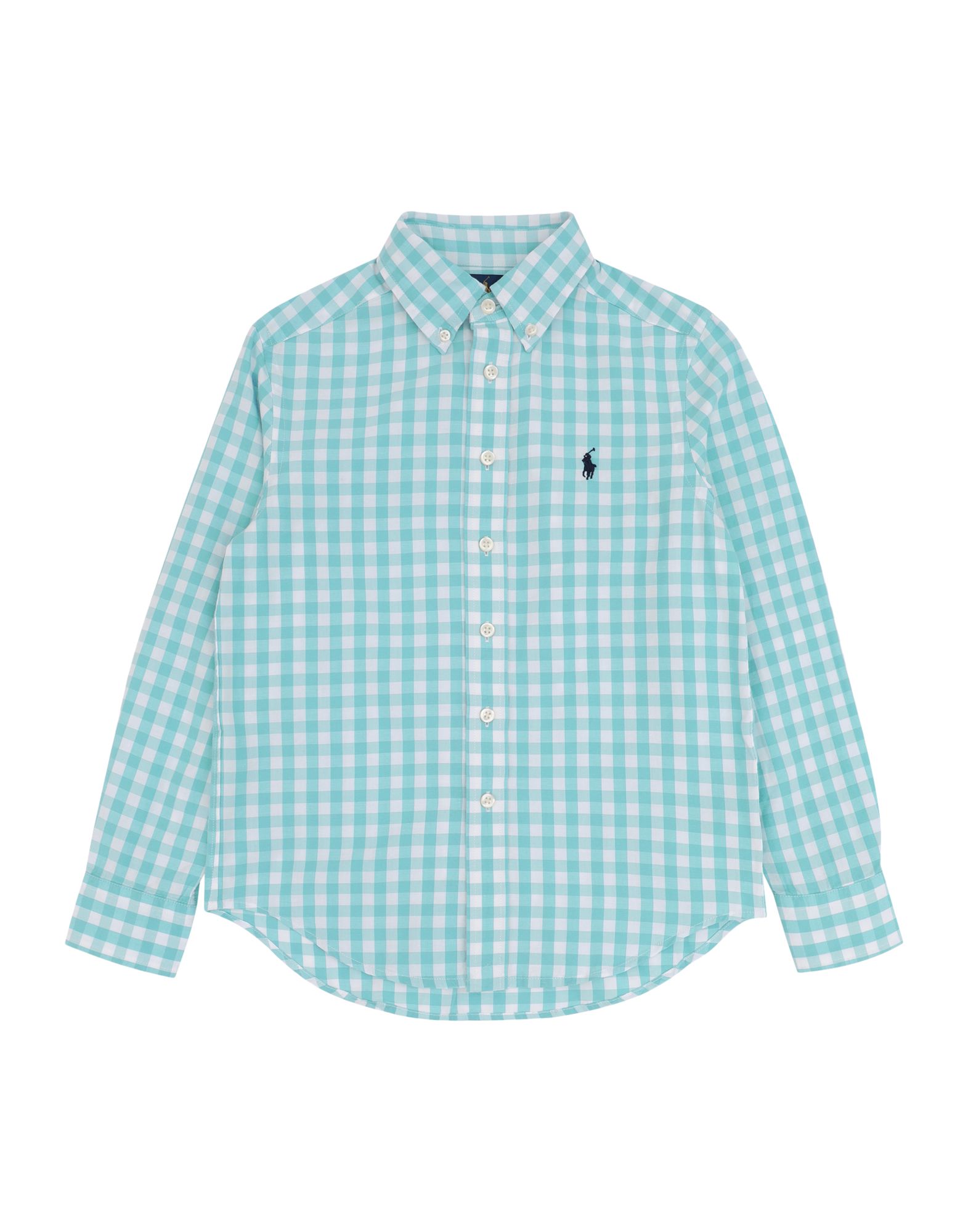 《セール開催中》RALPH LAUREN ボーイズ 3-8 歳 シャツ ライトグリーン 8 コットン 57% / レーヨン 30% / リネン 13% Lined Lyocell Blend Long Sleeve Shirt