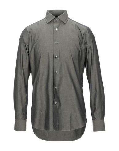 Man Shirt Steel grey Size XL Cotton