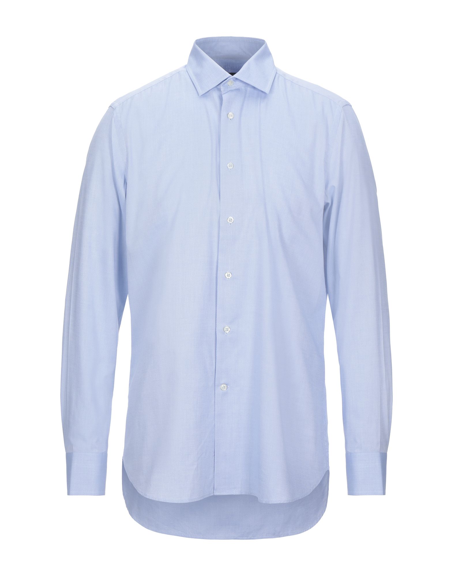 Shop Raf Moore Man Shirt Sky Blue Size 16 Cotton