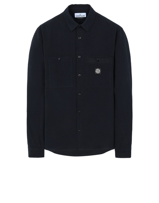 Langarmhemd Herr 11637 SEERSUCKER CO-TC Front STONE ISLAND