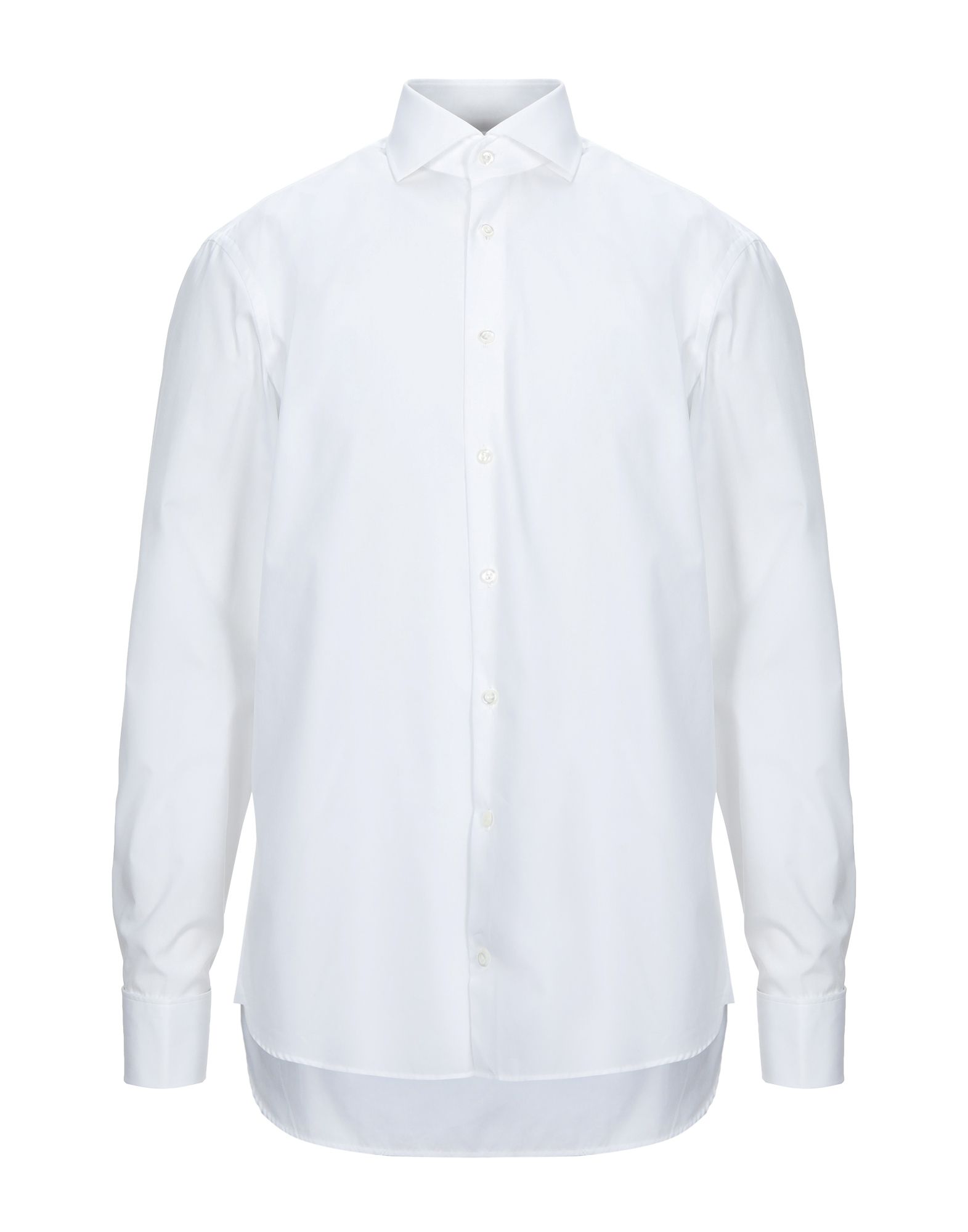 《セール開催中》VAN LAACK メンズ シャツ ホワイト 45 コットン 100%