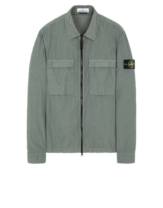 olive stone island overshirt