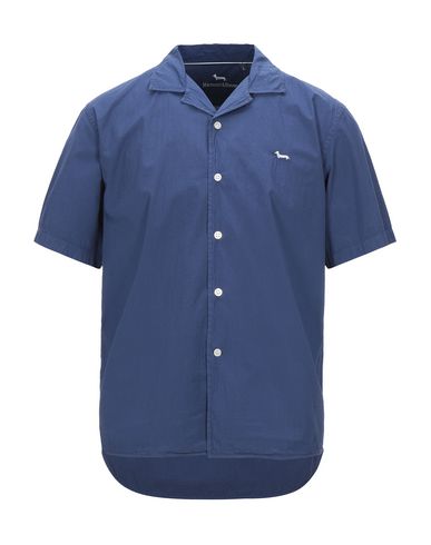 Harmont & Blaine Man Shirt Midnight Blue Size L Cotton, Elastane