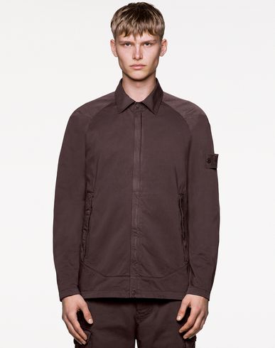 stone island stretch cotton over shirt