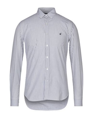 Brooksfield Man Shirt Light Grey Size 16 Cotton
