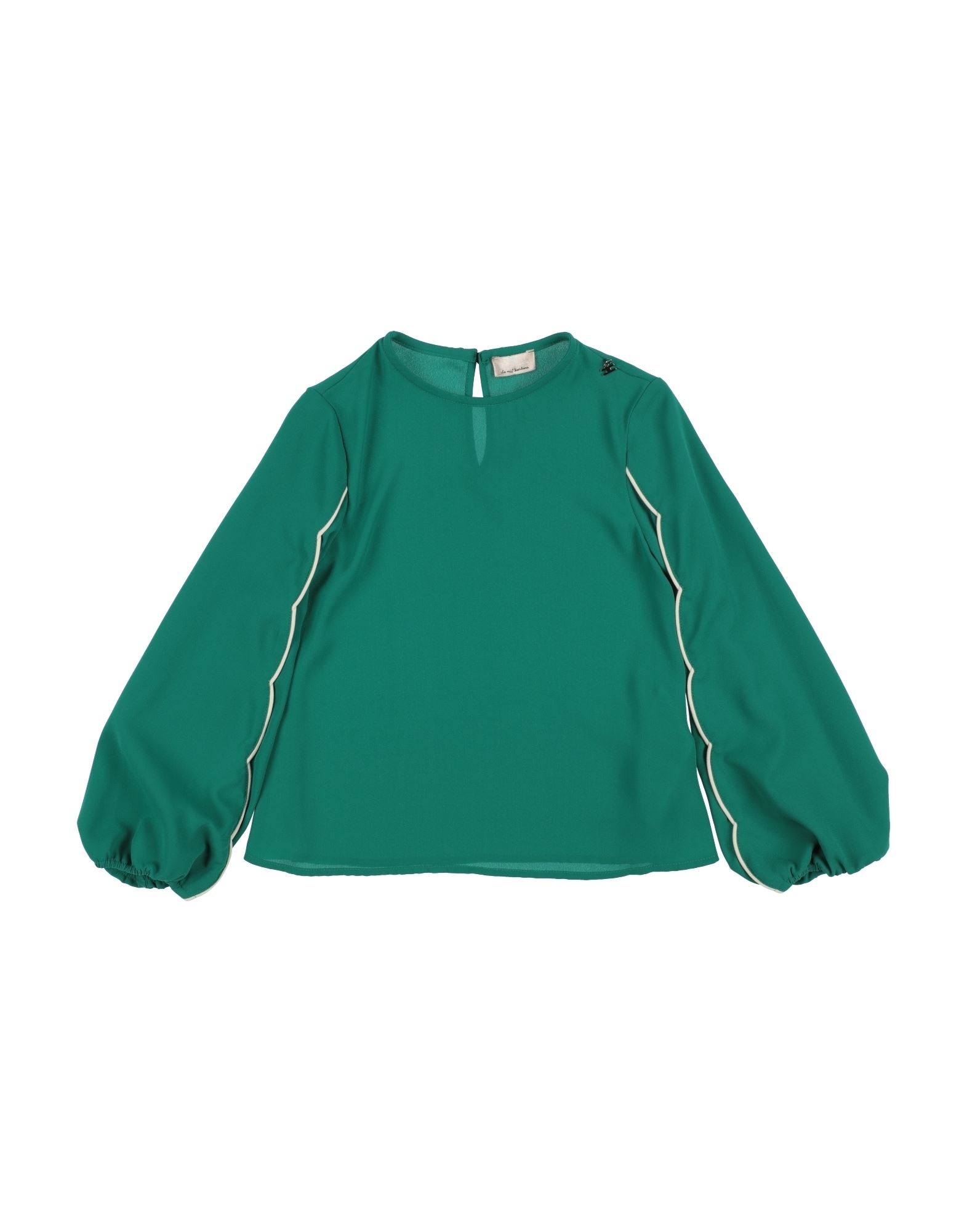 Elisabetta Franchi Kids'  Blouses In Emerald Green