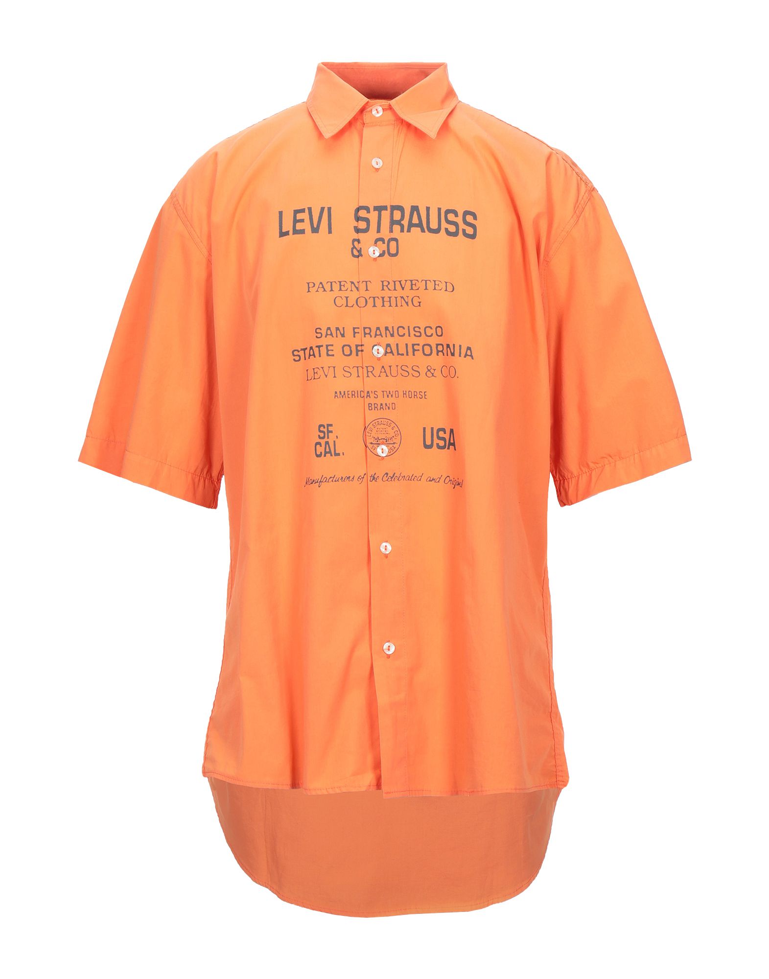 《セール開催中》LEVI' S メンズ シャツ オレンジ L コットン 100%