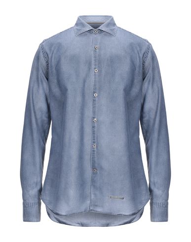 Grey Daniele Alessandrini Man Shirt Black Size 15 Cotton, Polyamide, Elastane