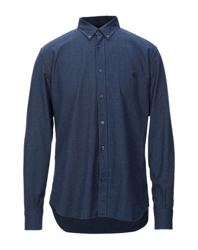 Brooksfield Man Shirt Midnight Blue Size 17 Cotton
