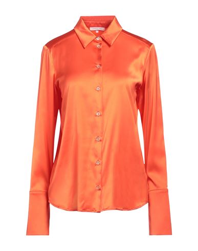 Shop Patrizia Pepe Woman Shirt Orange Size 6 Viscose, Polyamide, Elastane