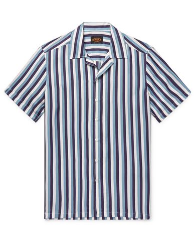 Man Shirt Sky blue Size 16 Linen, Cotton