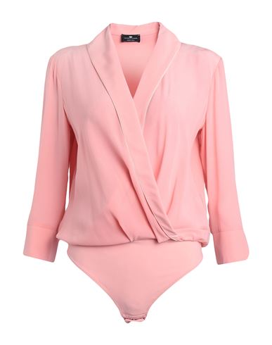 Elisabetta Franchi Woman Top Salmon Pink Size 10 Silk, Polyamide, Elastane