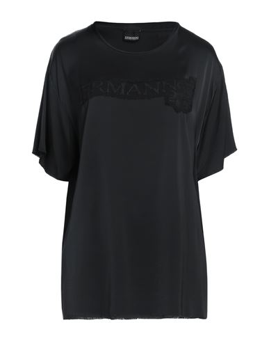 Ermanno Di Ermanno Scervino Woman Top Black Size 10 Rayon, Elastane In Black