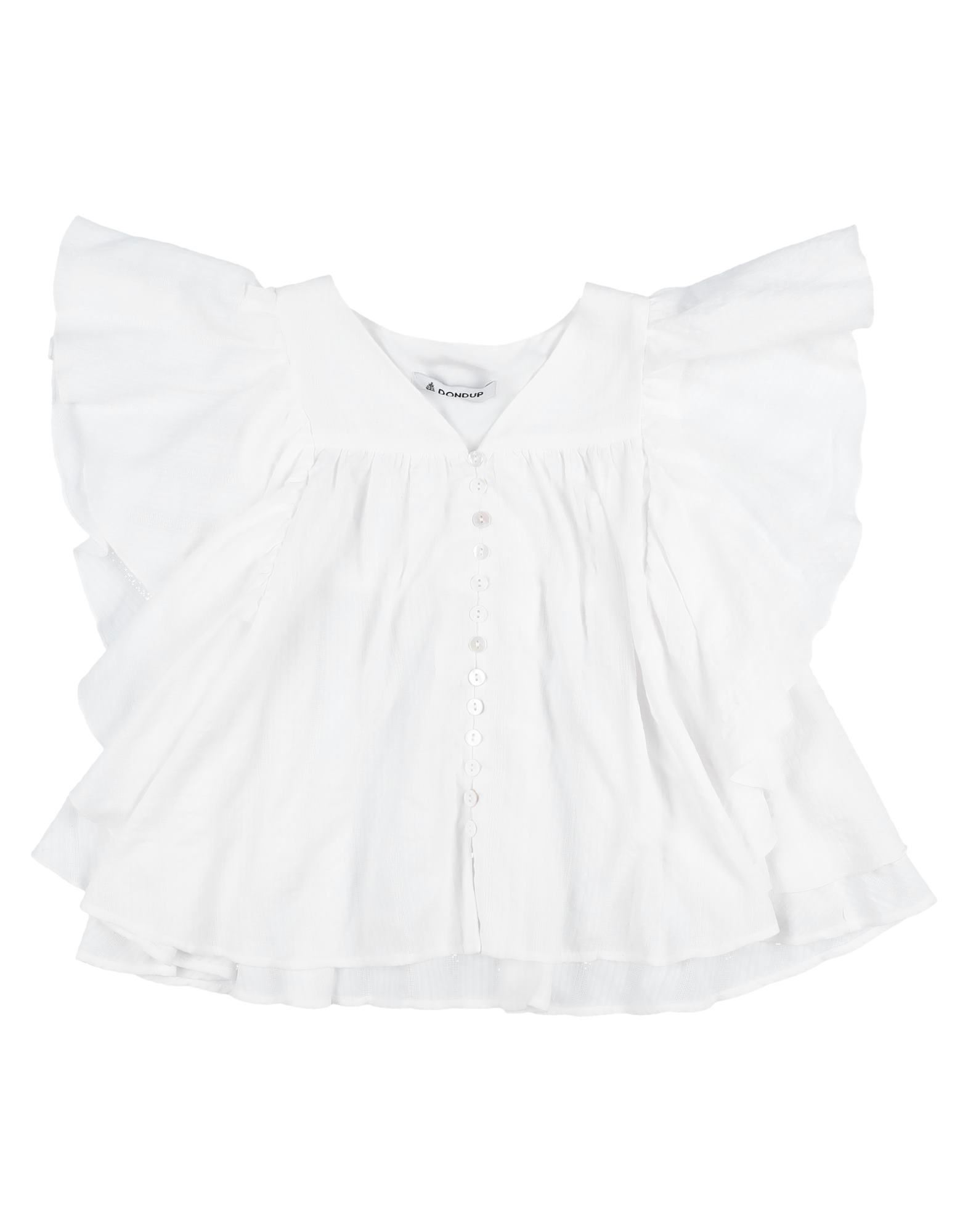 Shop Dondup Toddler Girl Shirt White Size 4 Cotton