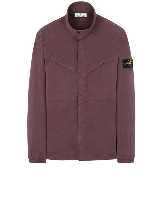 burgundy stone island overshirt