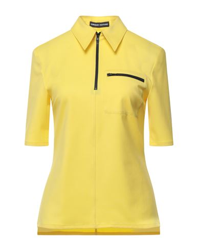 Woman Top Yellow Size 4 Polyether, Recycled wool, Elastane