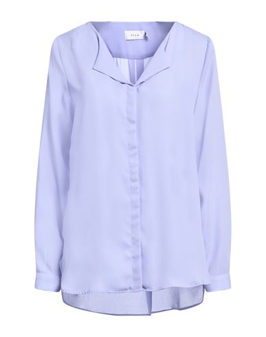 Shop Vila Woman Shirt Lilac Size M Polyester In Purple